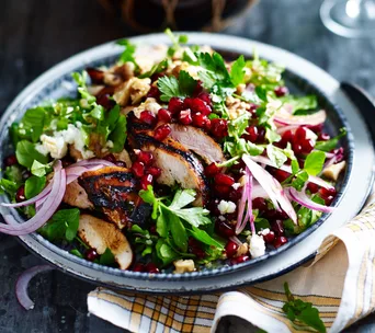 CHICKEN, BURGHUL & POMEGRANATE SALAD