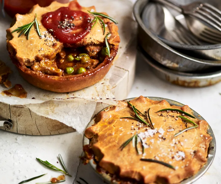 Gluten-free lamb and rosemary pies