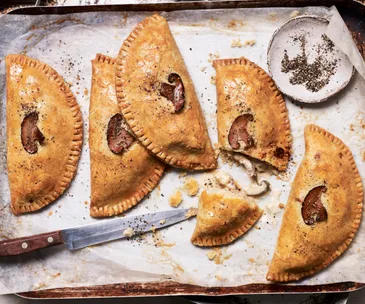 Gluten-free chicken and mushroom hand pie