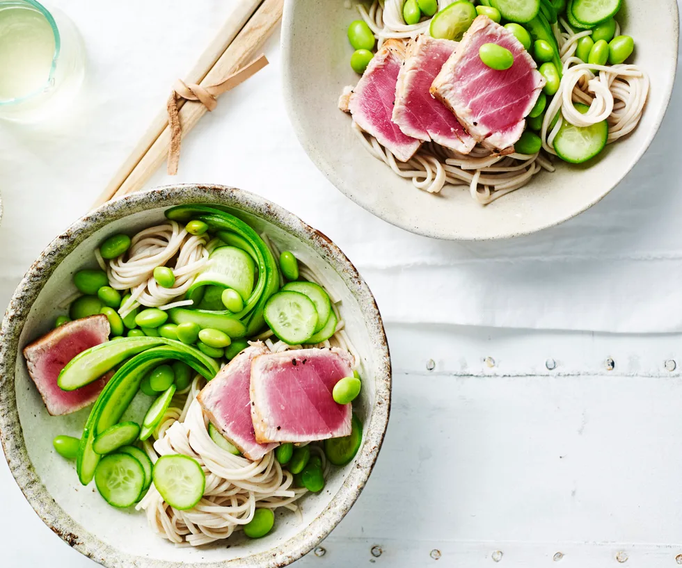 Tuna and soba noodle salad