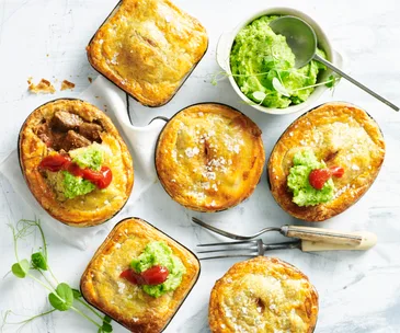 CHUNKY BEEF AND MUSHROOM PIES