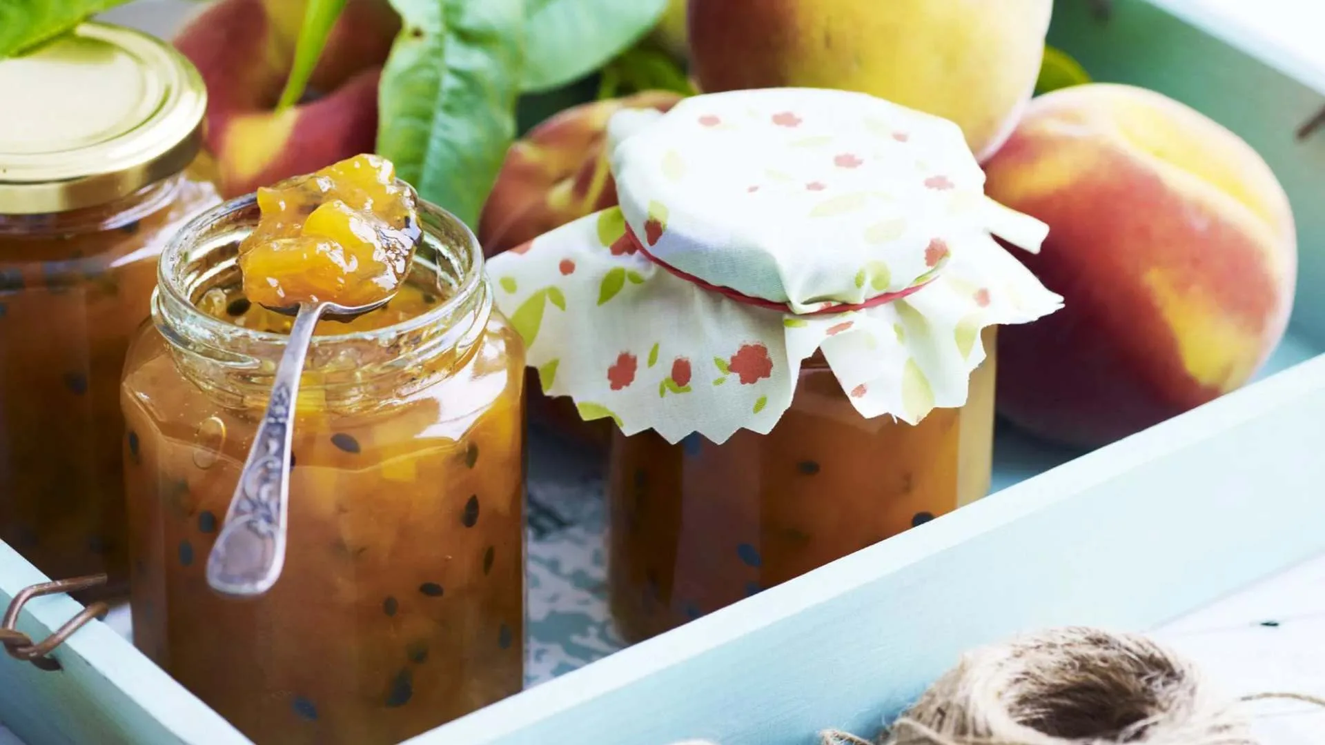 How to sterilise jars to make this peach and passionfruit jam