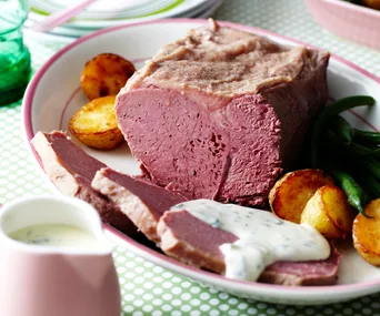 Corned beef with parsley sauce