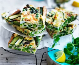 Asparagus and fetta frittata