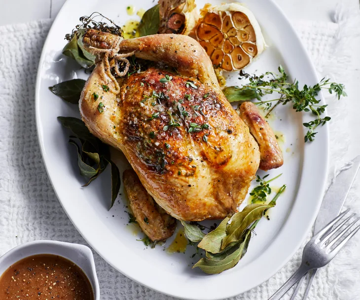 Air fryer roast chicken with secret herbs and spices