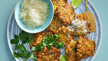 Corn fritters with Manchego & jalapeno, one of our fritter recipes