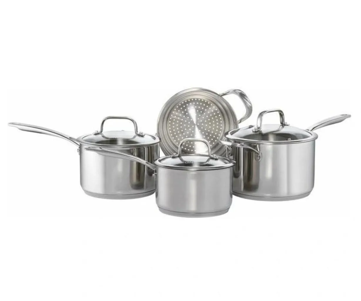 The Cooks Collective Cookware Set of 4 Piece in Stainless Steel