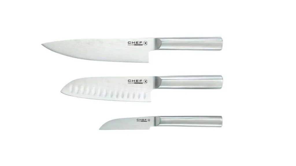 ChefX Kusunoki 3 Piece Starter Set in Silver