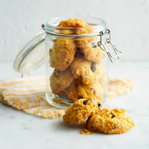 Cornflake biscuits in a jar