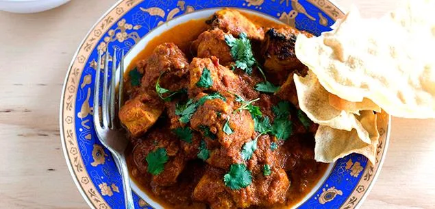 Murgh Makhani with popaddom