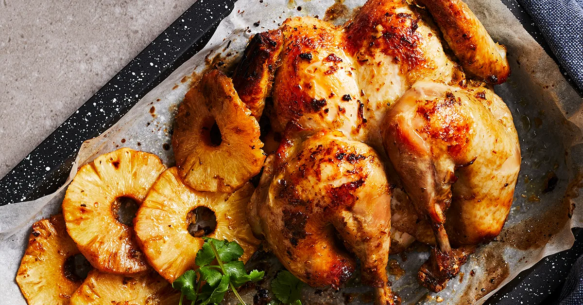 Slow-Cooker Spicy Upside Down Pineapple Chicken