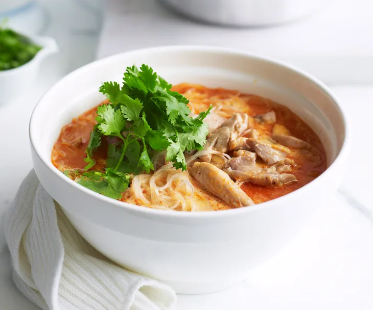 Bowl of chicken laksa