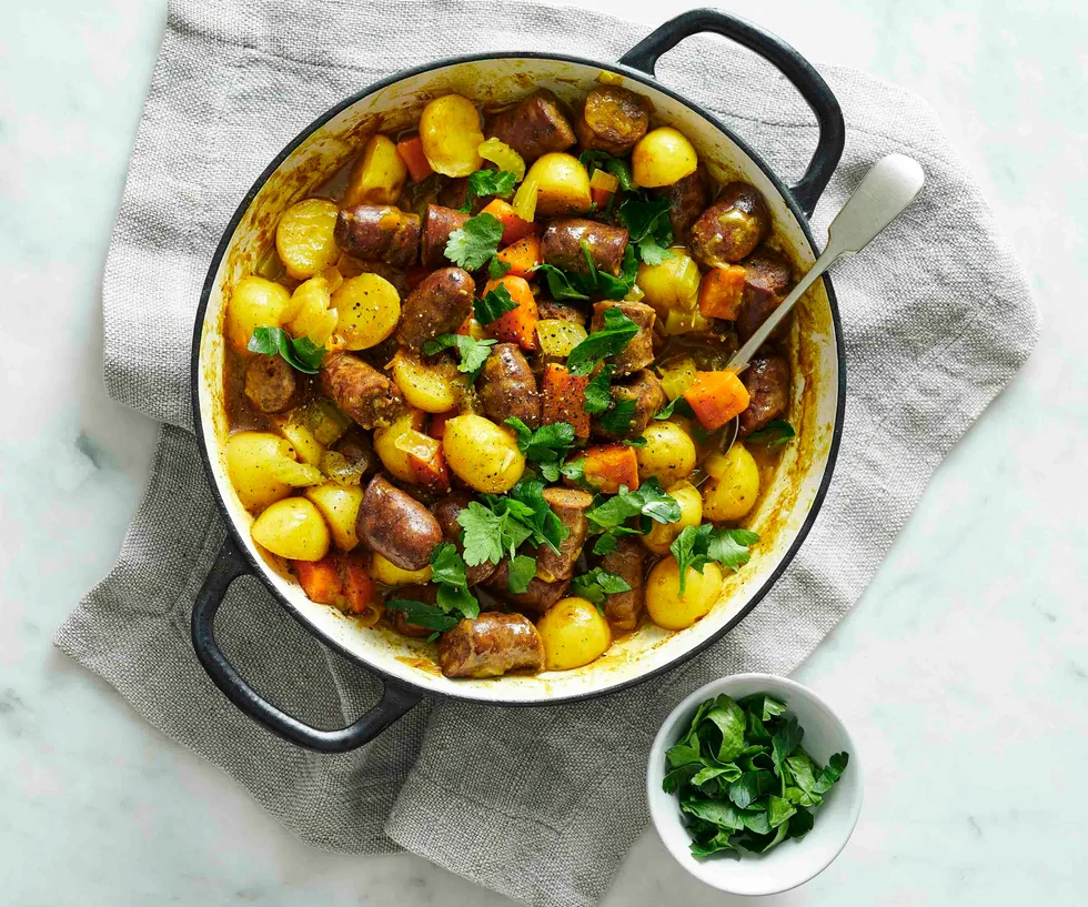 curried sausages