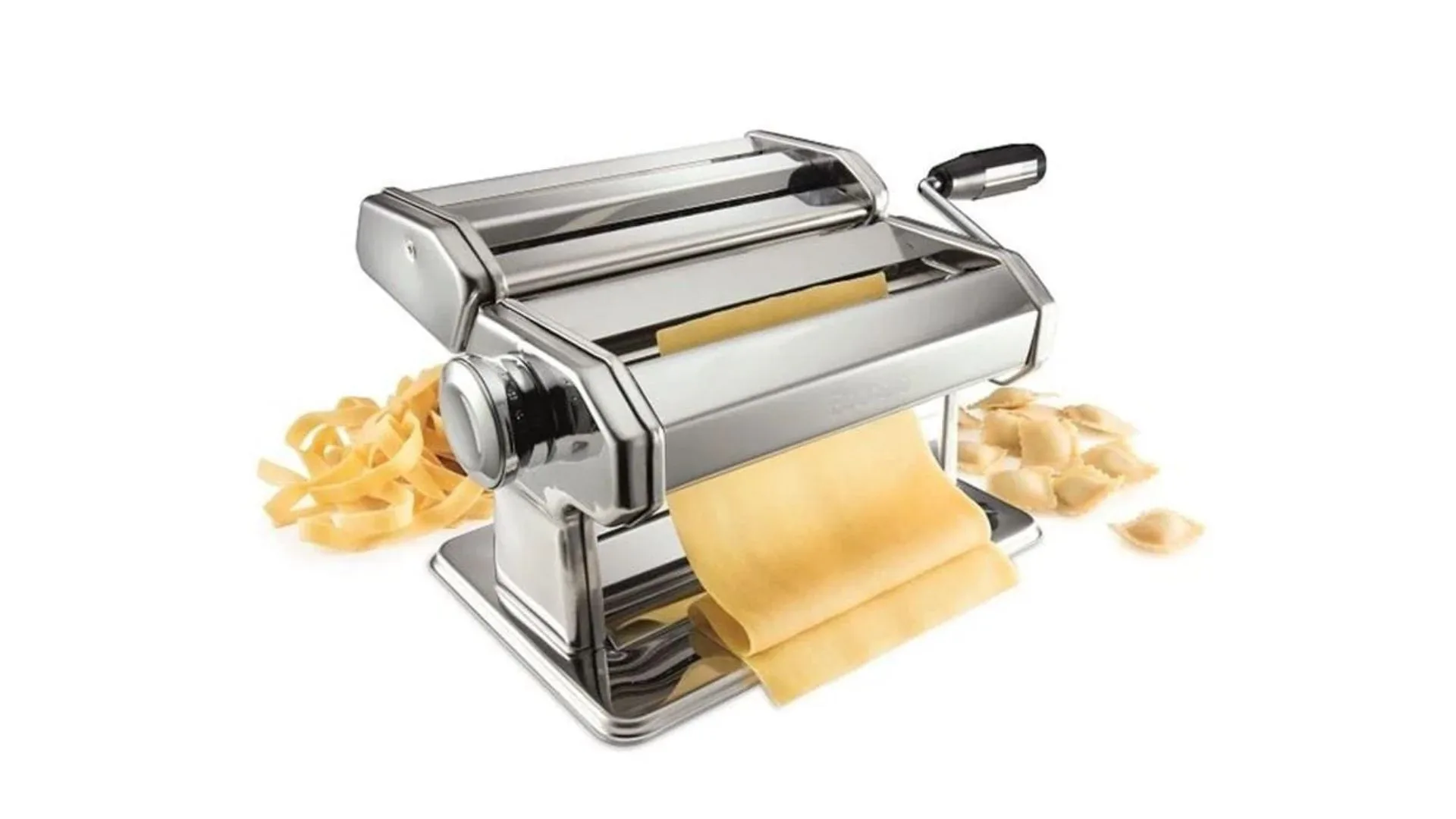 The Baccarat Gourmet 180mm Pasta Machine in Chrome.