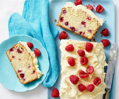 Coconut raspberry loaf cake