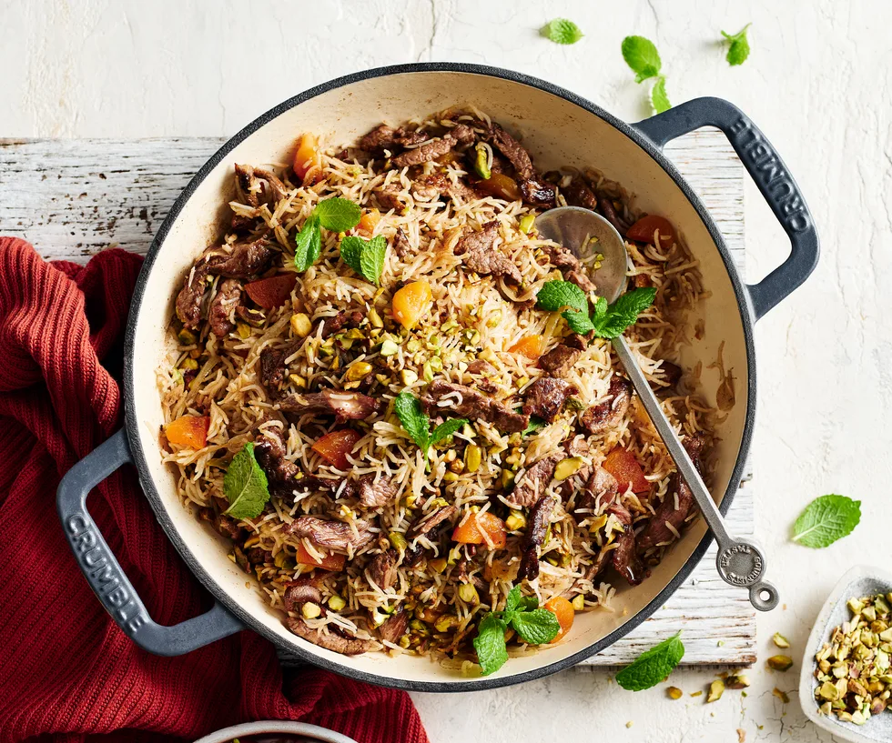 Spiced lamb pilaf