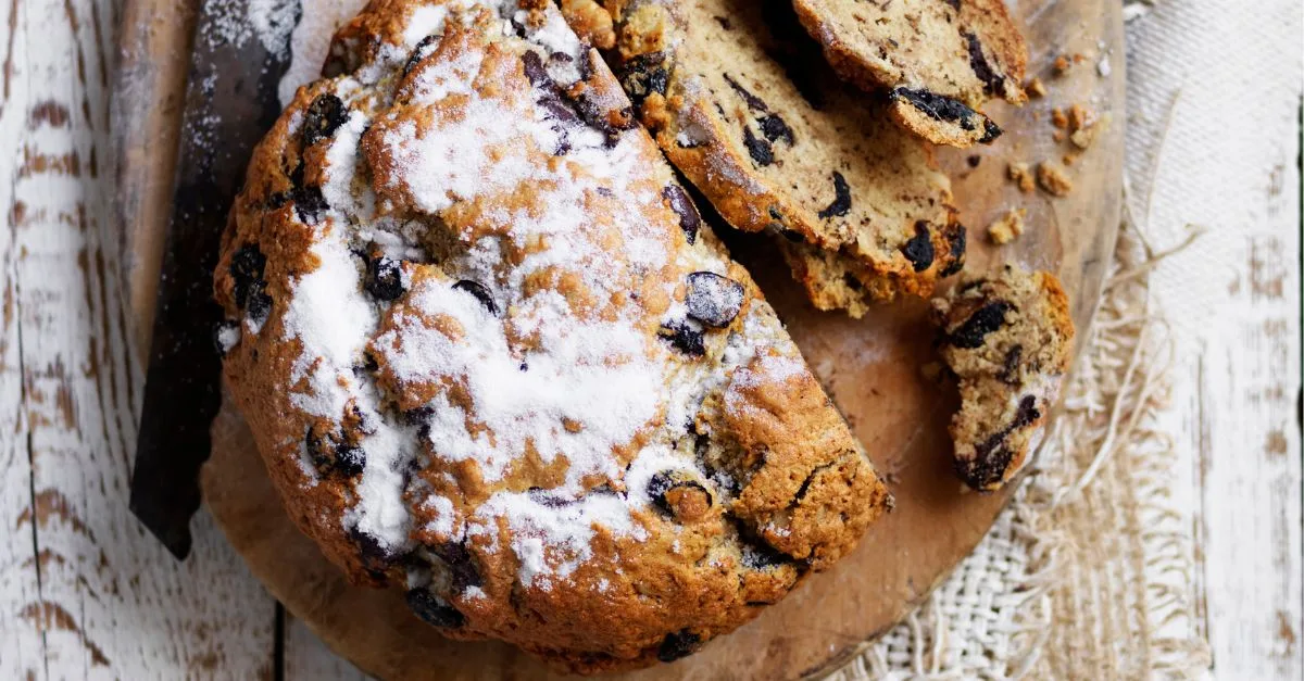 Dark Chocolate, Cherry and Walnut Soda Bread