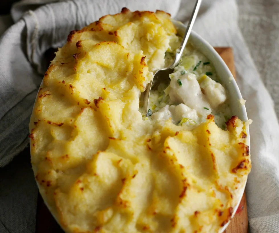 Fish pie with potato and celeriac mash