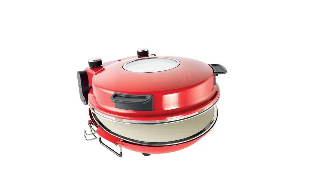 Baccarat The Gourmet Slice Pizza Oven in Red.