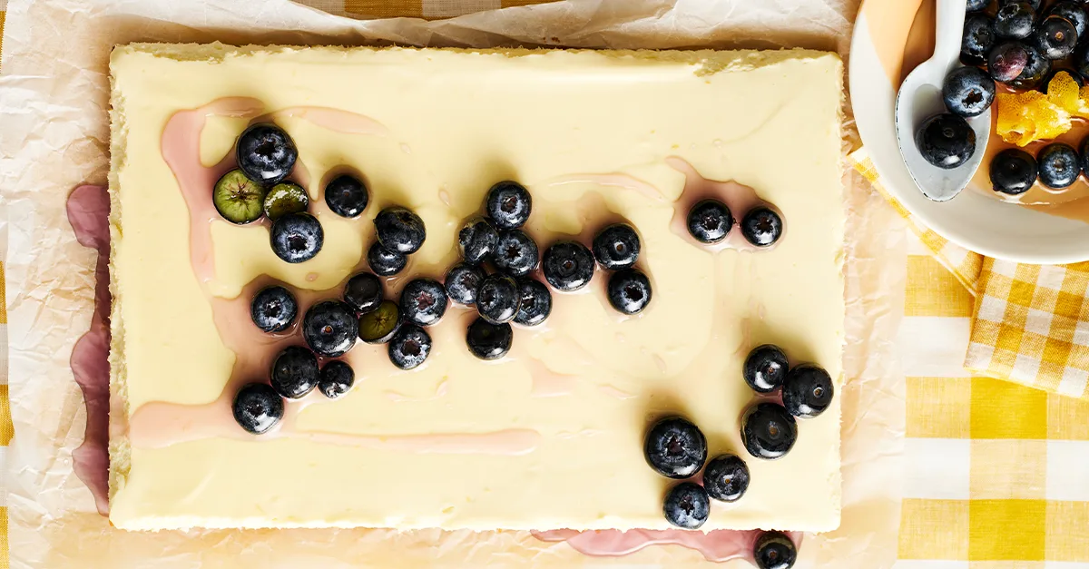 Cheesecake slice with blueberries | Women's Weekly Food