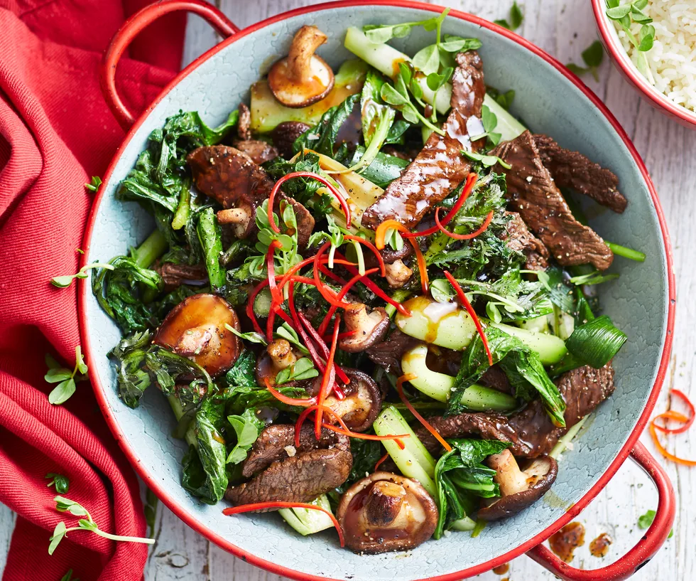 Add this speedy, hoisin beef and shiitake stir-fry to this week's meal plan.