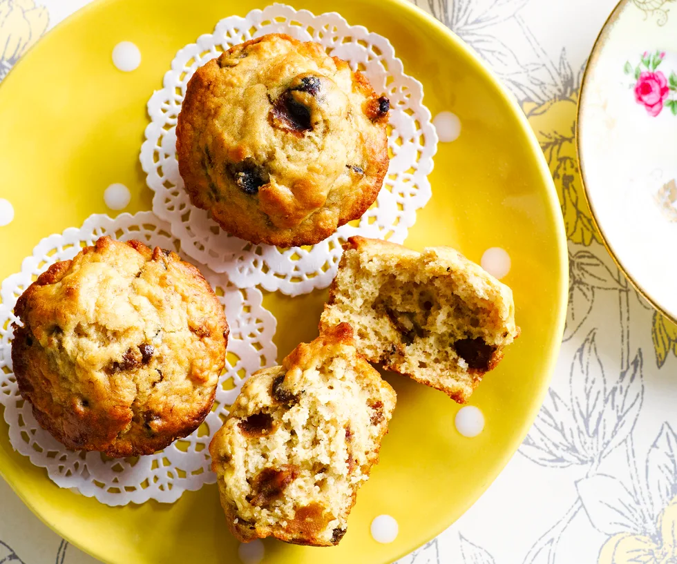 Banana and date muffins