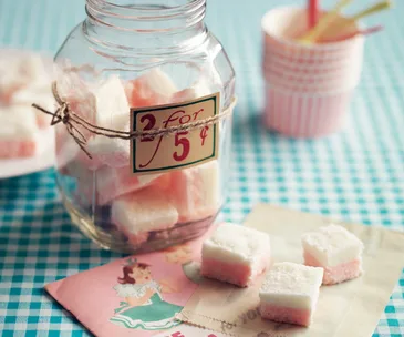 Jar of 5-ingredient coconut slice