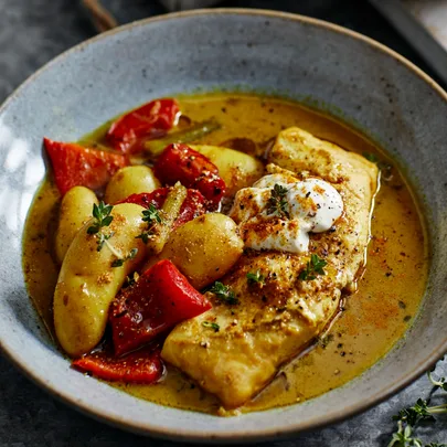 Caribbean-style slow cooker fish curry