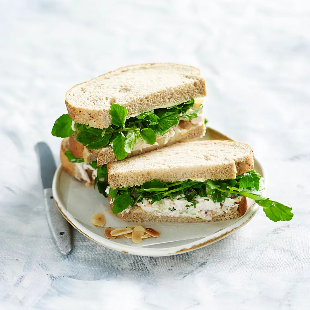 Poached chicken sandwiches