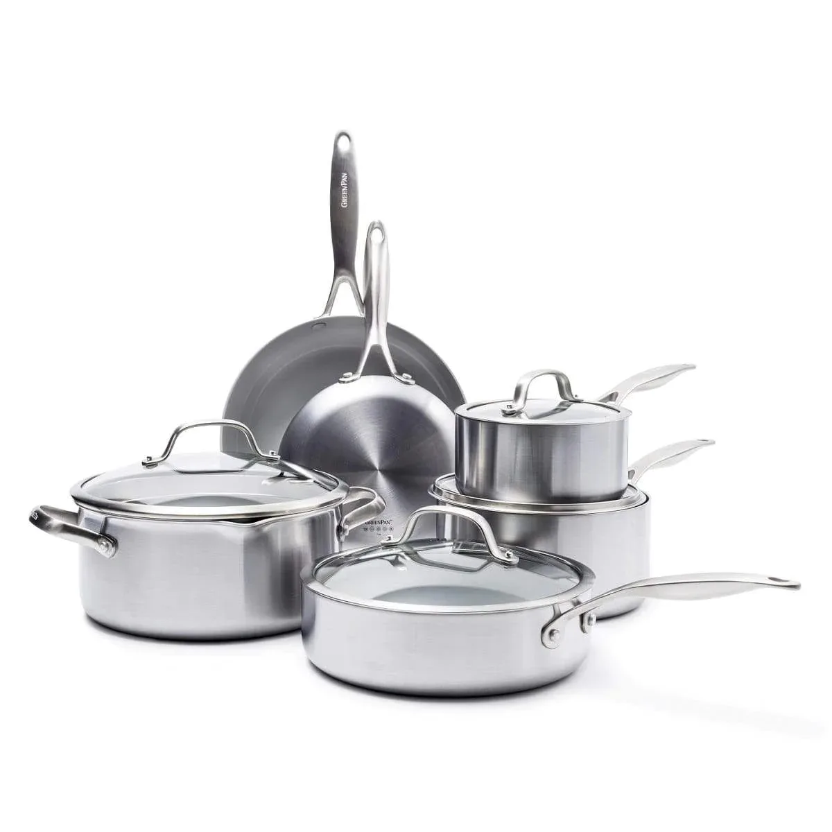 GreenPan Venice Pro 10 piece stainless steel set
