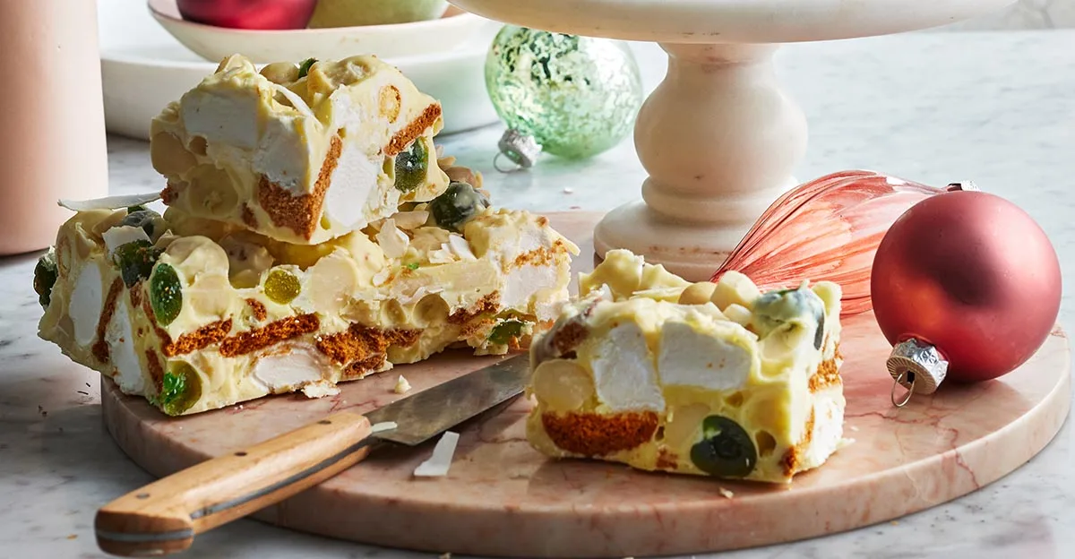 Our Very Fancy Christmas Rocky Road: Milk Choc or White Choc | Women's Weekly Food