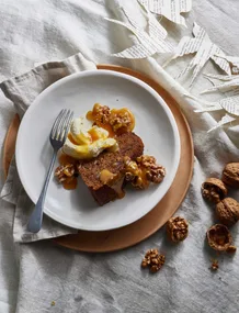 slice of sticky date pudding