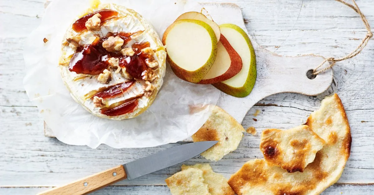 Easy Baked Brie with Quince and Walnuts