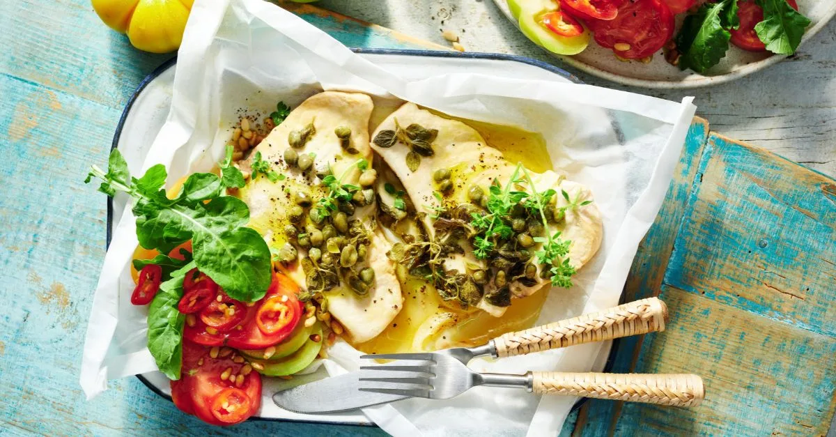 BBQ Fish with Lemon, Oregano and Capers