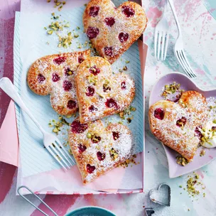 Heart-shaped berry filled hand pies
