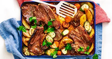 Julie Goodwin's lamb and vegetable tray bake