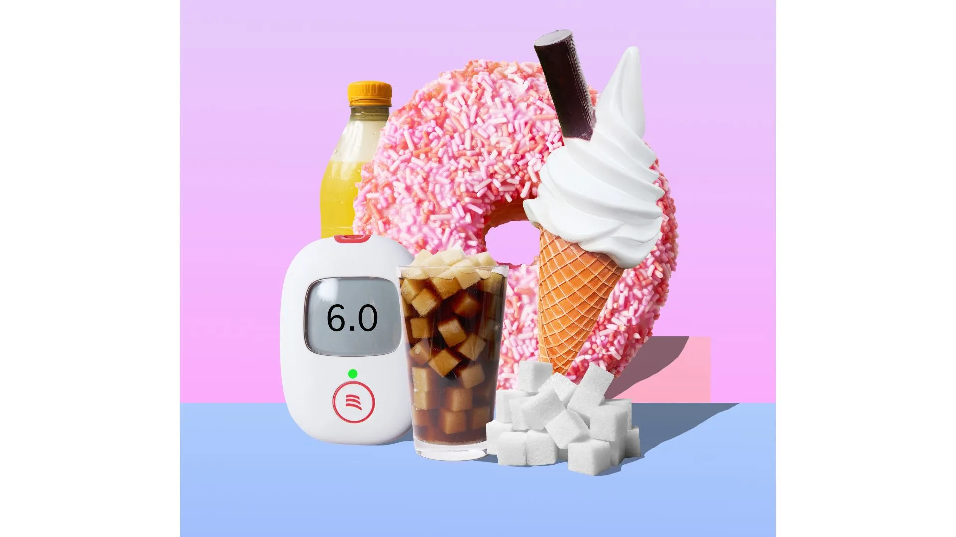 BGL monitor with sweet foods