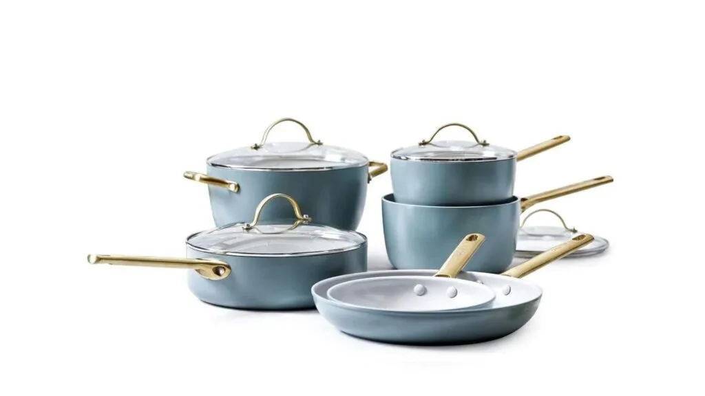 Green Pan Induction Cookware set in Smokey Sky Blue