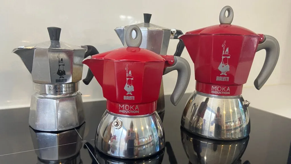 The writer has owned a few stove top coffee makers over the years. Here are a few of them!