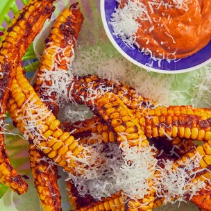 Corn ribs with paprika mayonnaise