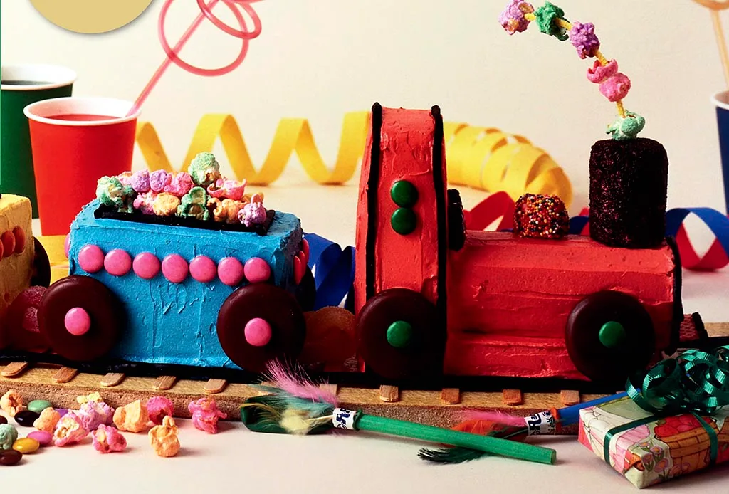 Train Cake on the cover of the Women's Weekly Children's Birthday Cake Book
