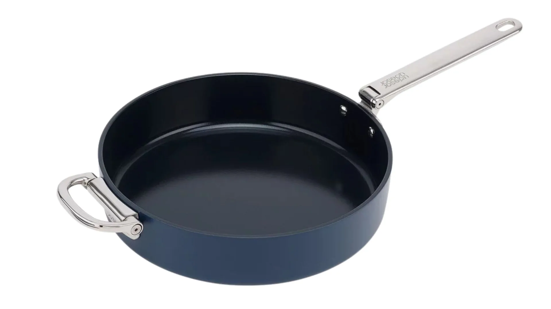 Joseph Joseph Space Non-stick Frying Pan with Folding Handle - 28 cm - midnight blue colour
