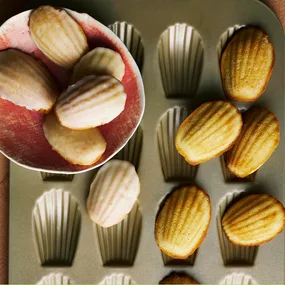 orange and lemon madeleines