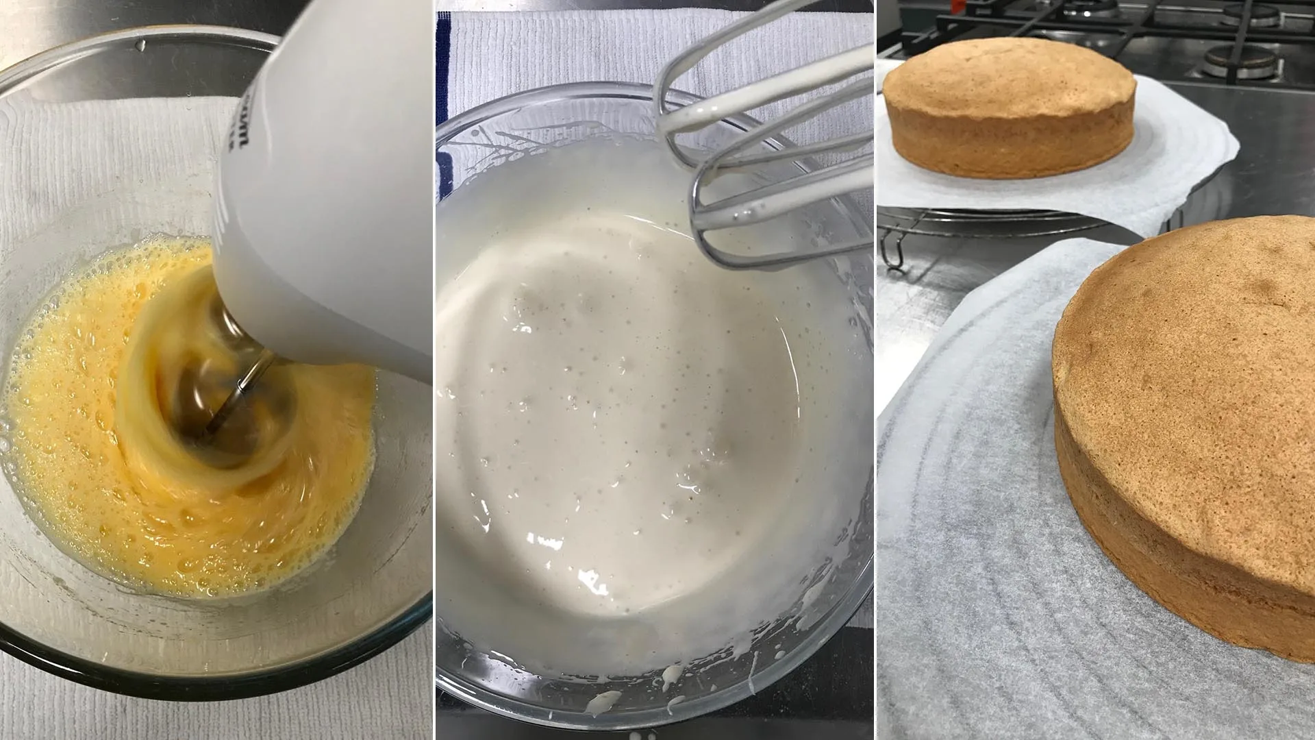 The Sunbeam Mixmaster Hand Mixer produced a light and airy sponge.