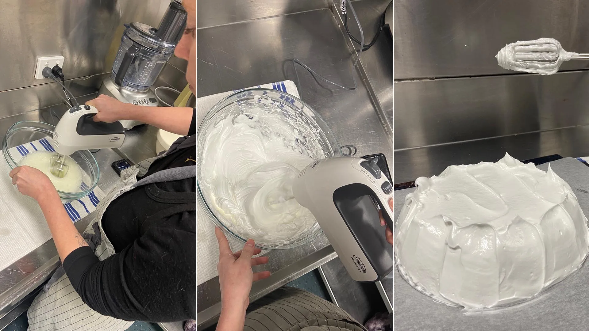 Testing how well the Sunbeam Mixmaster Hand Mixer made meringue left us impressed.