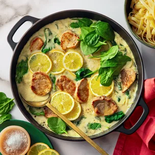 pork in creamy lemon sauce