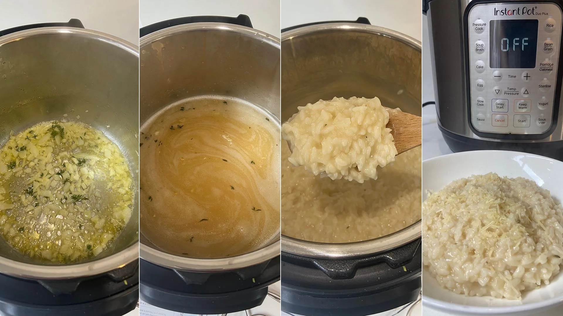 Making risotto in the Instant Pot didn't require any stirring.
