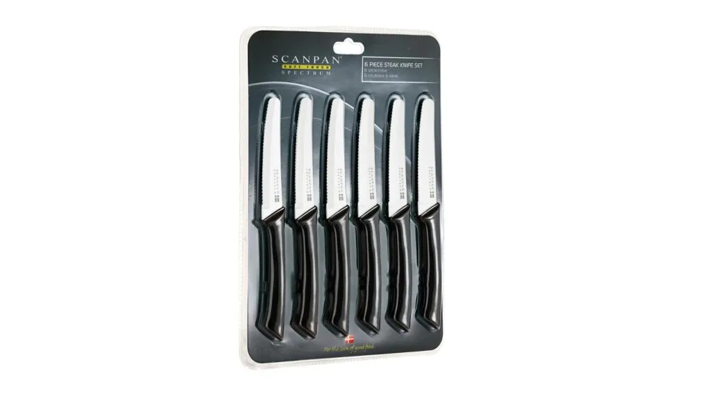 Scanpan Spectrum Steak Knife Set 6pc Black