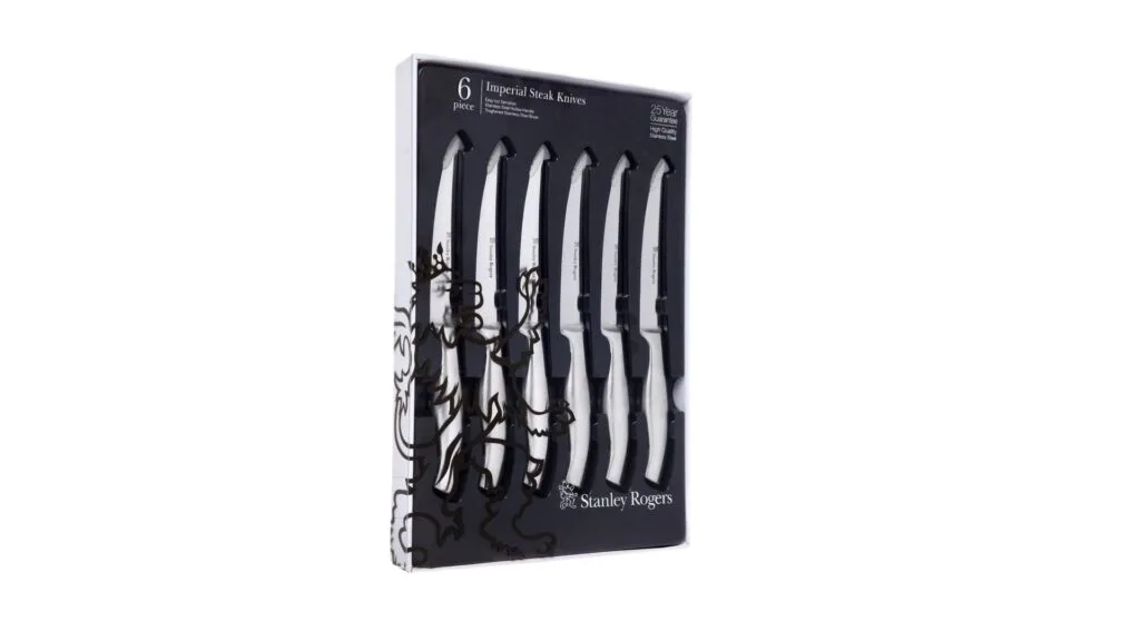 Stanley Rogers Imperial Steak Knives 6 Piece Set in Stainless Steel