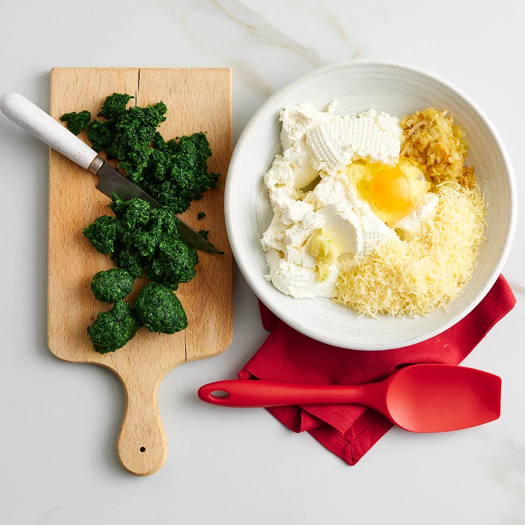 ingredient for spinach and ricotta lasagne